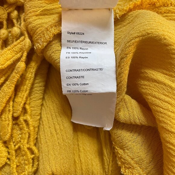 Yellow Fringe Crop Top - Picture 5 of 5